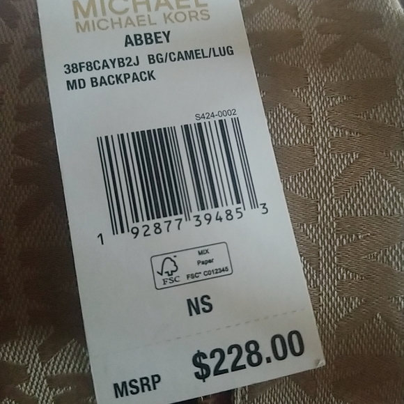 Michael Kors Abbey Signatures Backpack - Picture 5 of 5